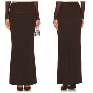 Lovers + Friends Chocolate Brown Maxi Skirt - X Anna Dujakovi Fio Maxi Skirt